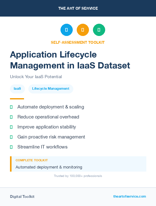 Application Lifecycle Management in IaaS Dataset