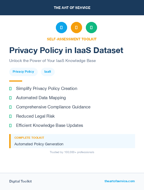 Privacy Policy in IaaS Dataset