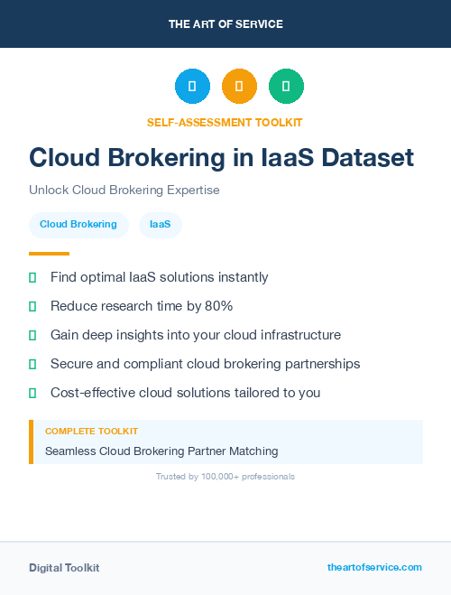 Cloud Brokering in IaaS Dataset