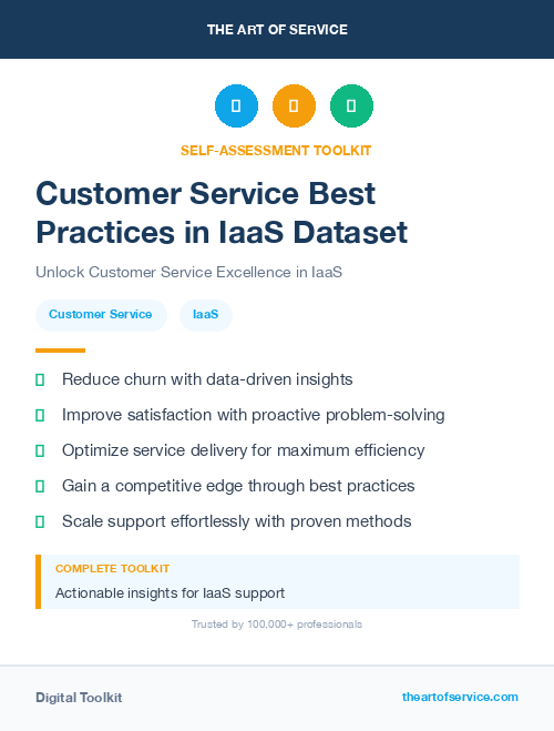 Customer Service Best Practices in IaaS Dataset