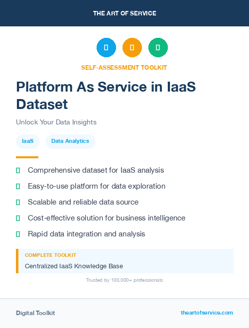 Platform As Service in IaaS Dataset