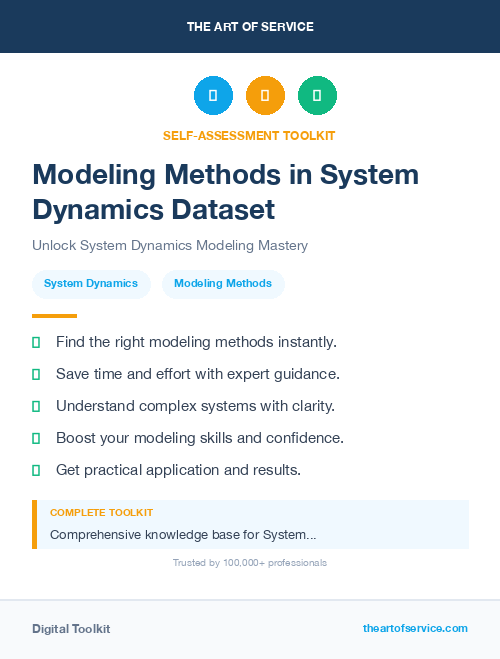Modeling Methods in System Dynamics Dataset