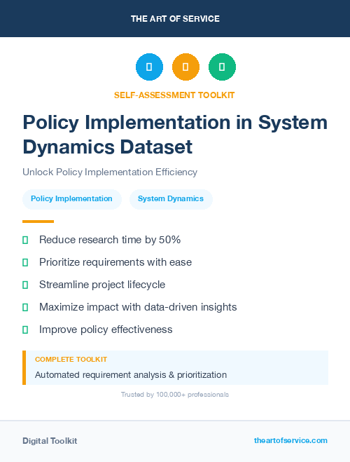 Policy Implementation in System Dynamics Dataset