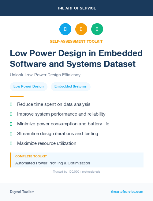 Low Power Design in Embedded Software and Systems Dataset