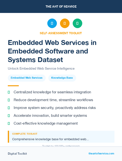 Embedded Web Services in Embedded Software and Systems Dataset
