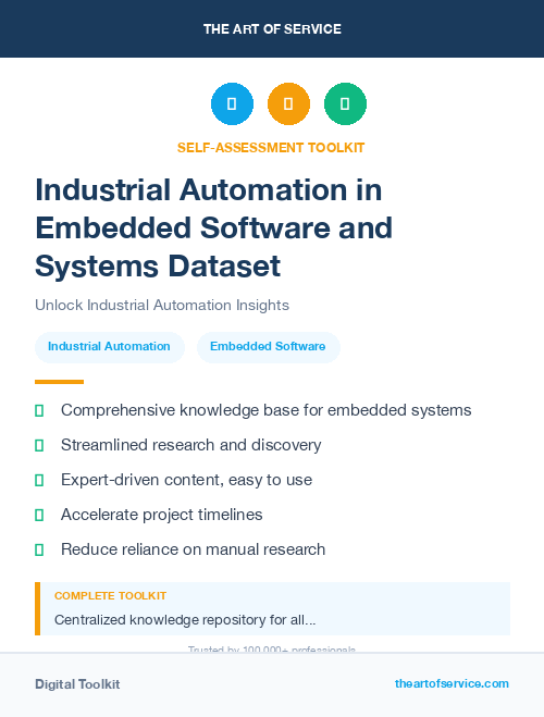 Industrial Automation in Embedded Software and Systems Dataset
