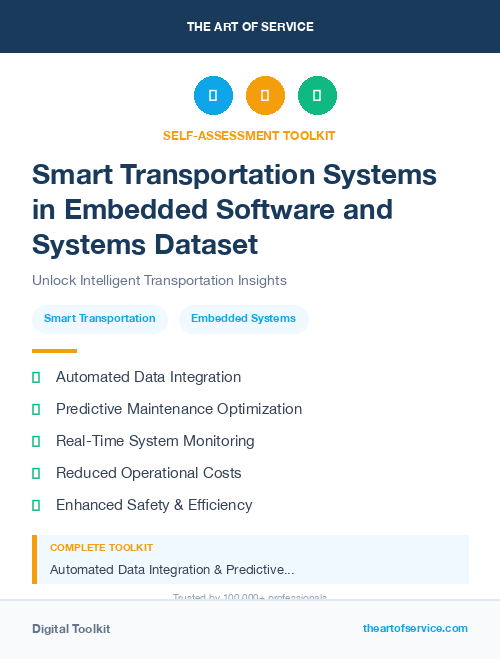 Smart Transportation Systems in Embedded Software and Systems Dataset