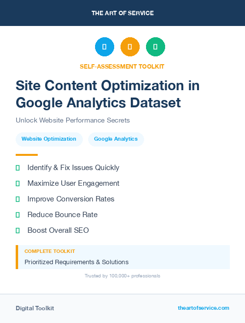 Site Content Optimization in Google Analytics Dataset