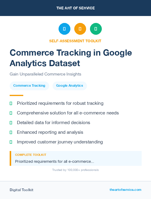 Commerce Tracking in Google Analytics Dataset