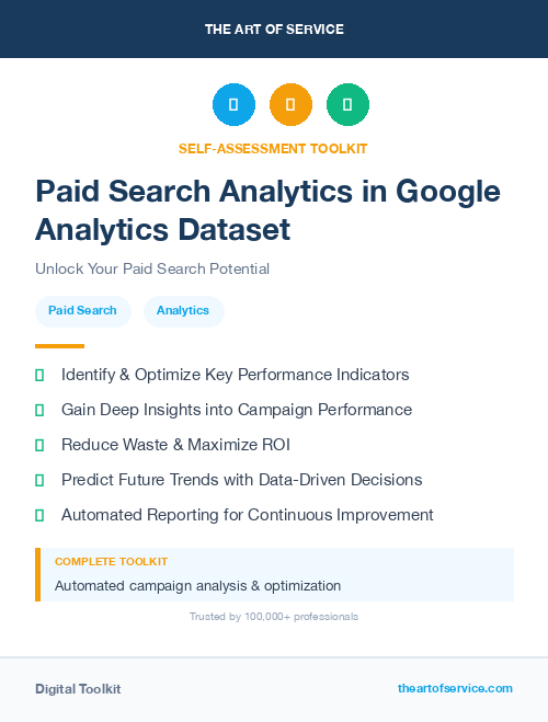 Paid Search Analytics in Google Analytics Dataset