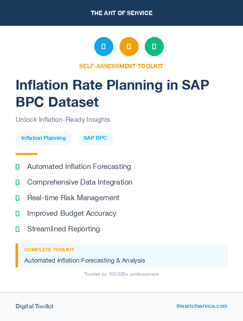 Inflation Rate Planning in SAP BPC Dataset