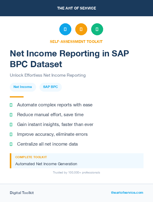 Net Income Reporting in SAP BPC Dataset