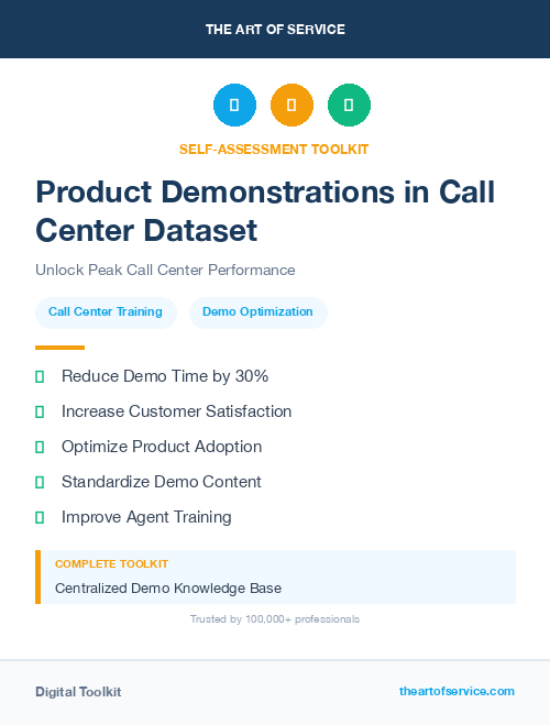 Product Demonstrations in Call Center Dataset