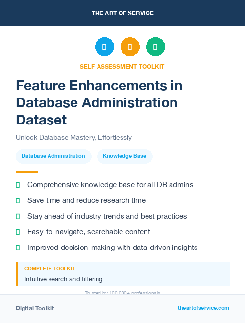 Feature Enhancements in Database Administration Dataset
