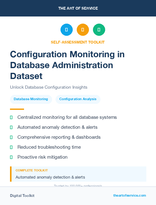 Configuration Monitoring in Database Administration Dataset