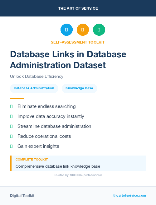 Database Links in Database Administration Dataset