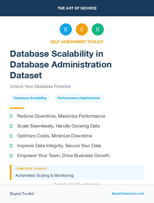 Database Scalability in Database Administration Dataset