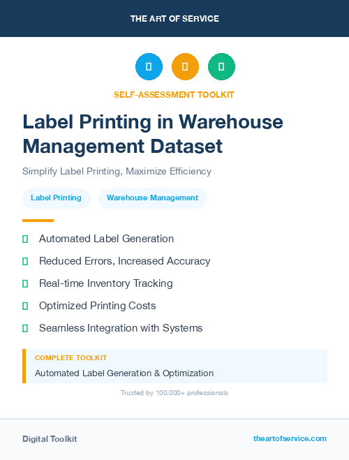 Label Printing in Warehouse Management Dataset