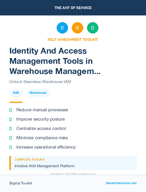 Identity And Access Management Tools in Warehouse Management Dataset