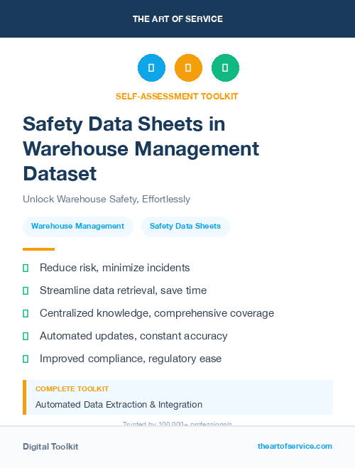 Safety Data Sheets in Warehouse Management Dataset
