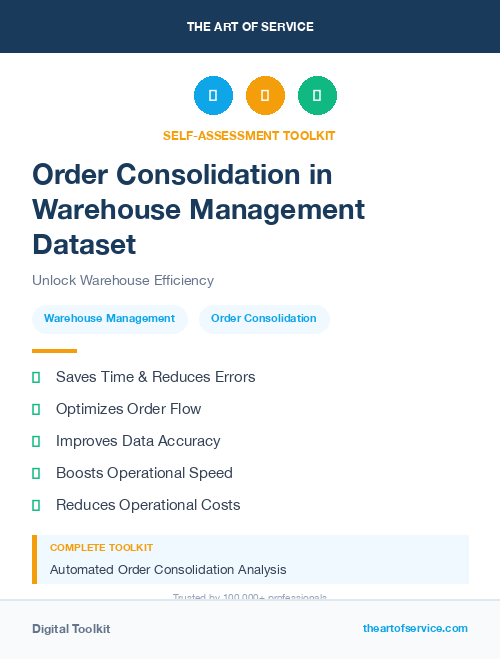 Order Consolidation in Warehouse Management Dataset