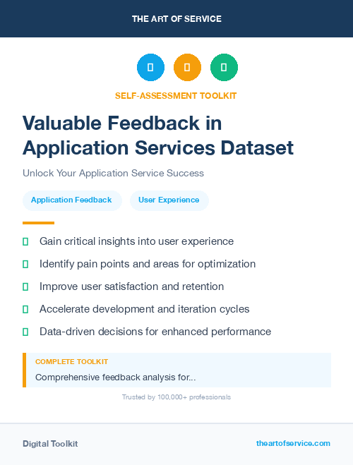 Valuable Feedback in Application Services Dataset