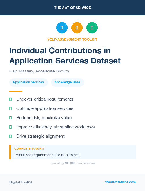 Individual Contributions in Application Services Dataset