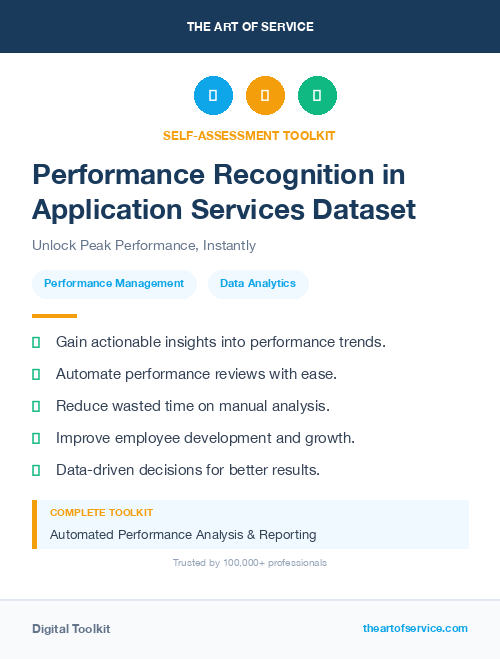 Performance Recognition in Application Services Dataset