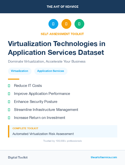 Virtualization Technologies in Application Services Dataset