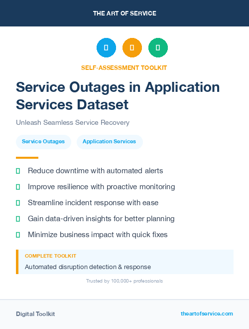 Service Outages in Application Services Dataset