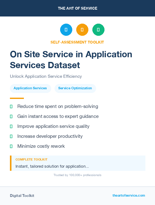 On Site Service in Application Services Dataset