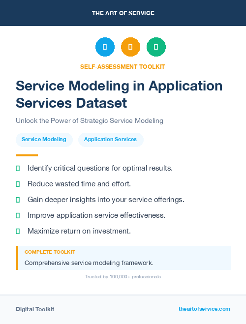 Service Modeling in Application Services Dataset