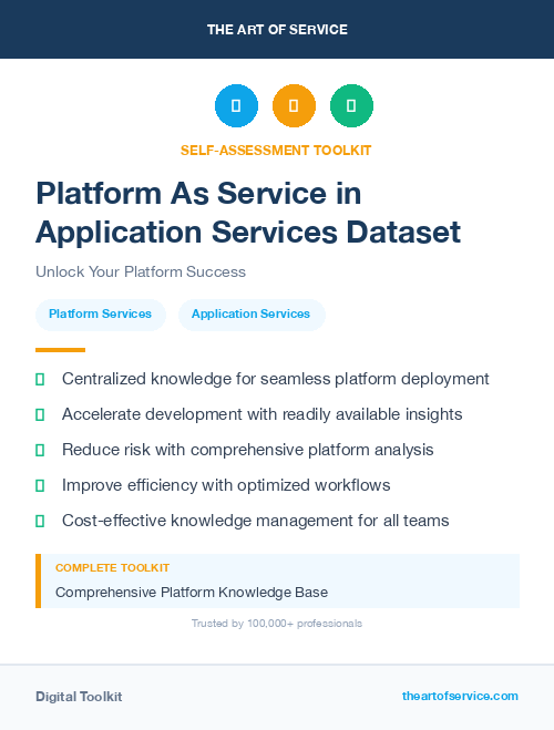 Platform As Service in Application Services Dataset
