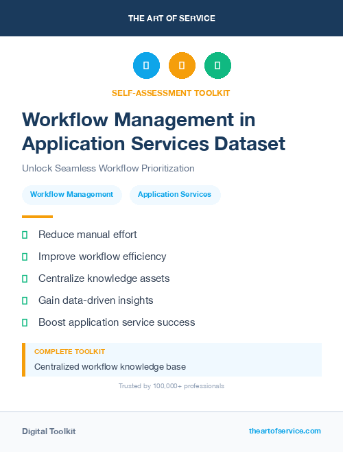 Workflow Management in Application Services Dataset