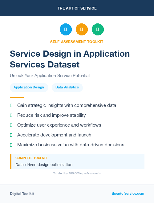 Service Design in Application Services Dataset
