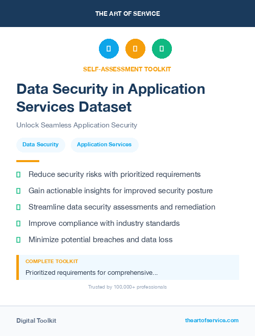 Data Security in Application Services Dataset