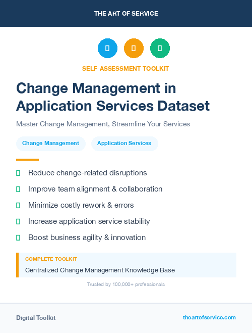Change Management in Application Services Dataset