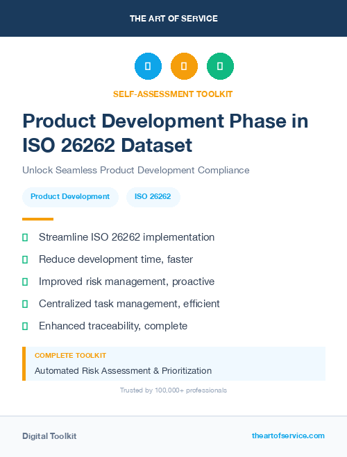 Product Development Phase in ISO 26262 Dataset