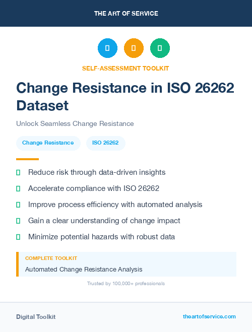 Change Resistance in ISO 26262 Dataset