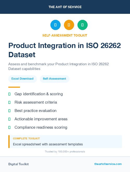 Product Integration in ISO 26262 Dataset