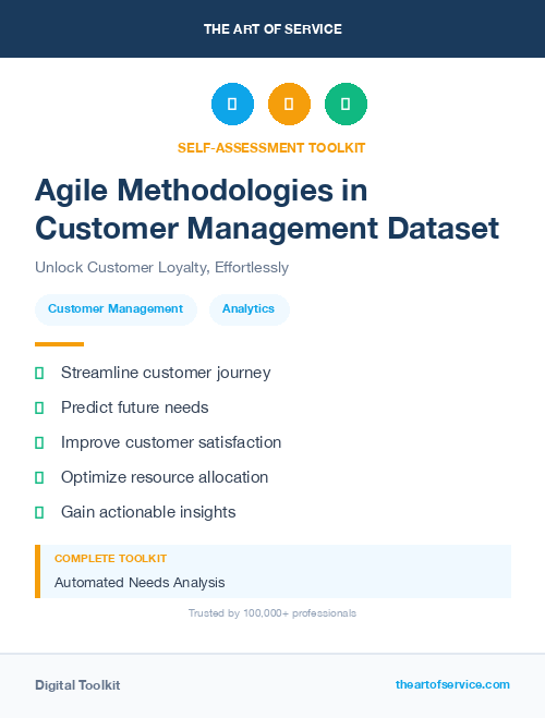 Agile Methodologies in Customer Management Dataset