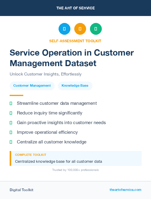 Service Operation in Customer Management Dataset