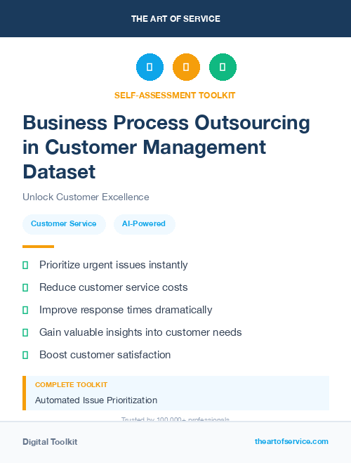Business Process Outsourcing in Customer Management Dataset