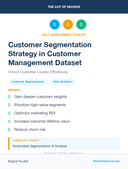 Customer Segmentation Strategy in Customer Management Dataset