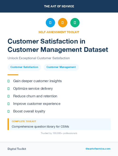 Customer Satisfaction in Customer Management Dataset