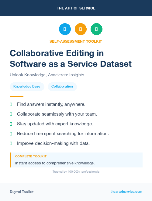 Collaborative Editing in Software as a Service Dataset
