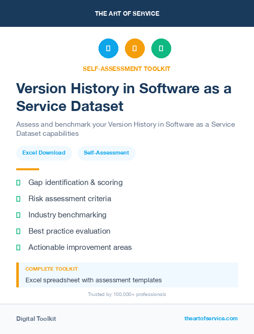 Version History in Software as a Service Dataset