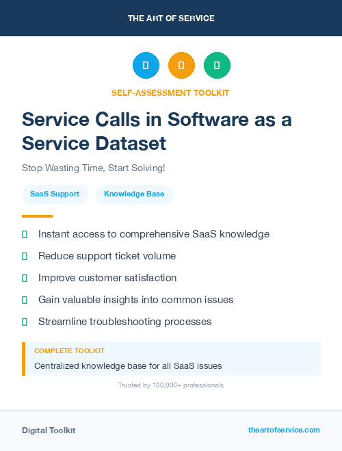 Service Calls in Software as a Service Dataset