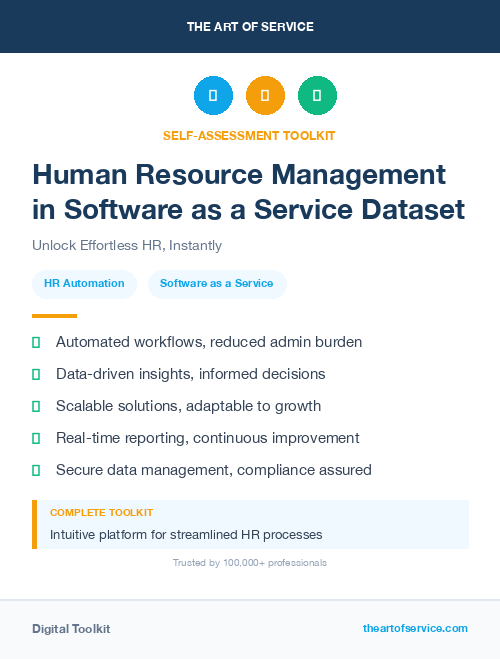 Human Resource Management in Software as a Service Dataset