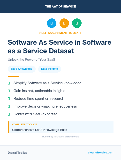 Software As Service in Software as a Service Dataset